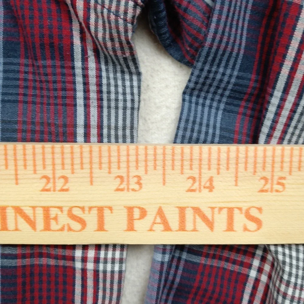Levi's‎ Men's Pearl Snap Long Sleeve Western Plaid Shirt – Large
